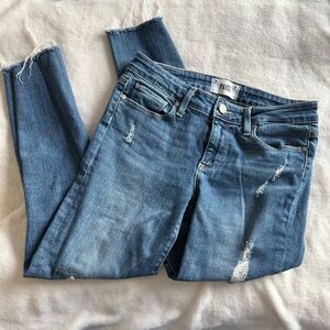 PAIGE Women's Medium Blue Distressed Verdugo Ultra Skinny Jeans